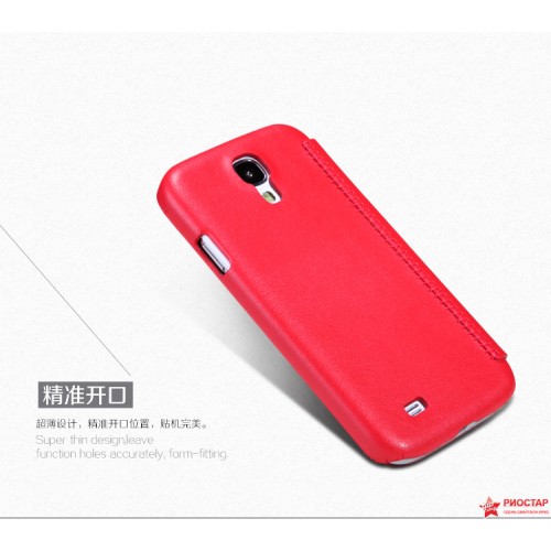 Кожаный Чехол Nillkin Для Samsung Galaxy S 5 Книжка (красный)